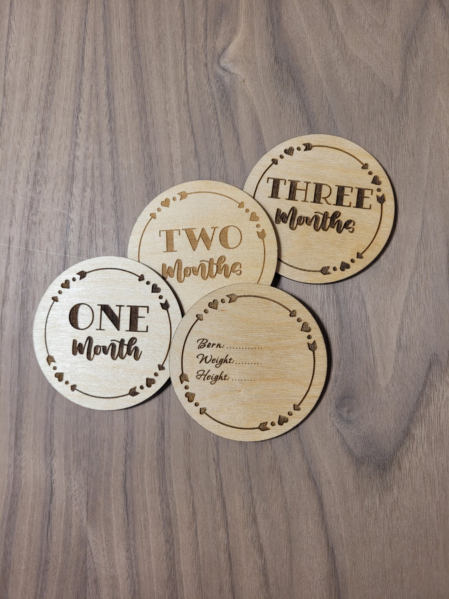 Baby Monthly Age Milestone Discs