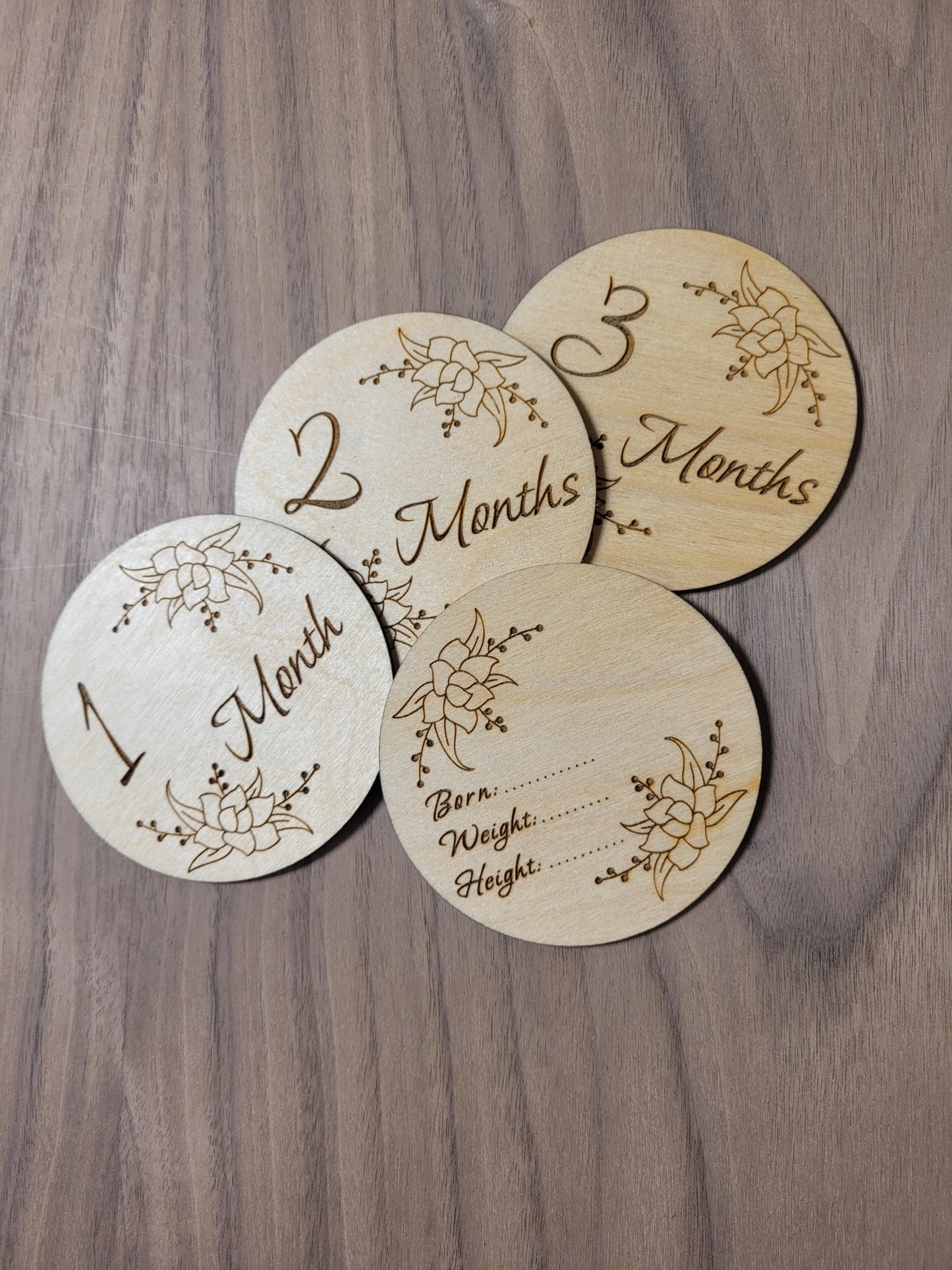 Baby Monthly Age Milestone Discs