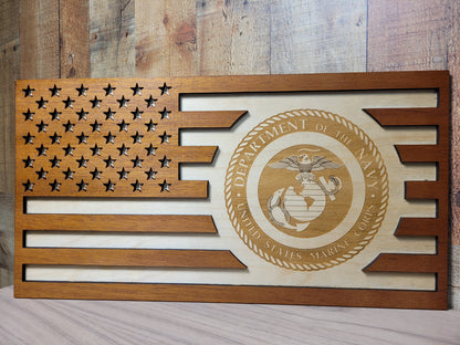 Military Emblem in American Flag