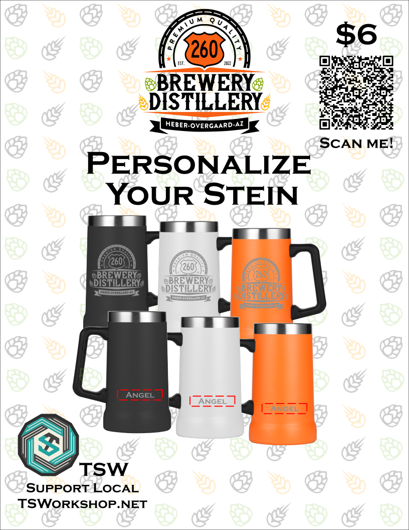 260 Brewery & Distillery Stein - Engrave Your Name