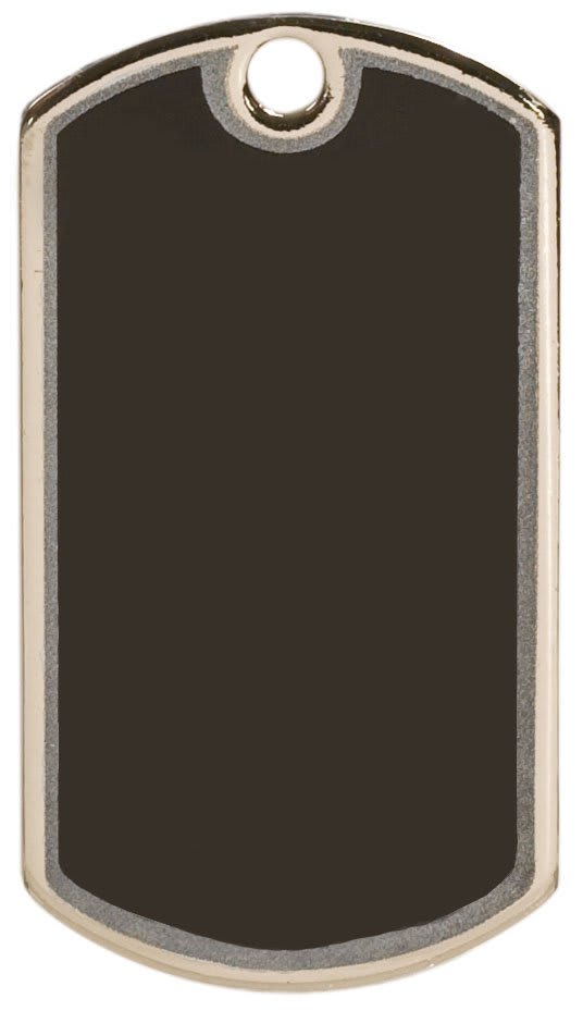 Black/Silver ID Tag