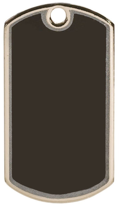 Black/Silver ID Tag